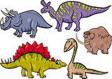 prehistoric set cartoon illustration