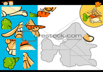 cartoon rabbit jigsaw puzzle game