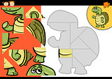 cartoon turtle jigsaw puzzle game