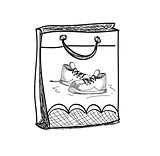 Hand drawn sneakers. Vector illustration. art cute