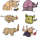 funny rhinos