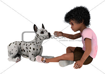 Child and Dog