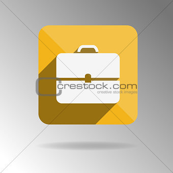 Vector Briefcase icon, portfolio, flat design
