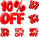 10% off Discount sale sign