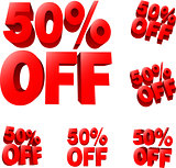 50% off Discount sale sign