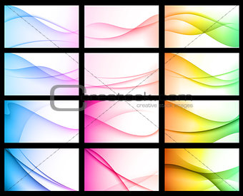 Colorful Abstract Floral Wave Background