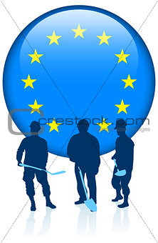 Construction with European Union Internet Button