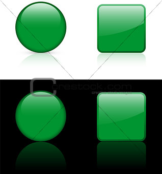 Libya Flag Buttons on White and Black Background