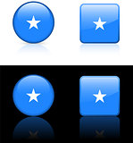 somalia Flag Buttons on White and Black Background