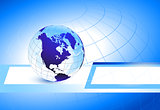 Globe on Abstract Business Background
