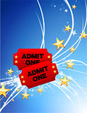 Admission Tickets on Abstract Modern Light Background