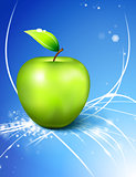 Delicious Apple on Abstract Background
