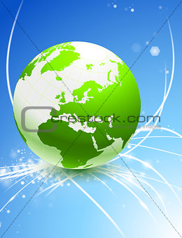 Globe on Abstract Light Background
