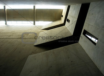 Jewish museum interior detail, a section of the âVoid.â, project