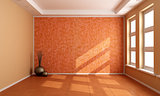 Orange empty room