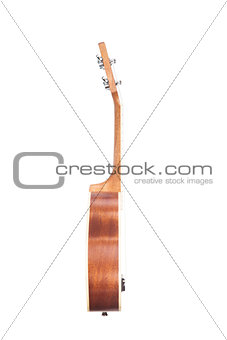 Side view of classic ukulele Hawaiian guitar 