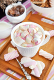 Cup of hot cocoa with marshmallows