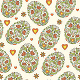 seamless pattern with easter eggs