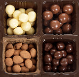 Box with different round candies