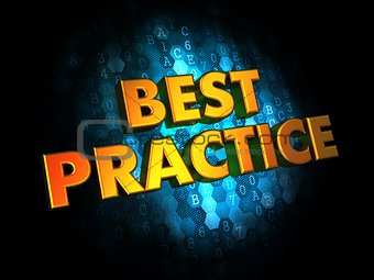 Best Practice Concept on Digital Background.