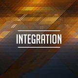 Integration Concept on Retro Triangle Background.