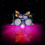 abstract background with drum kit