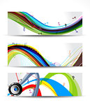 Colorful Musical Wave Banner
