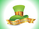 t st patrick hat with golden ribbon