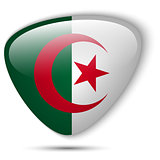 Algeria Flag Glossy Button