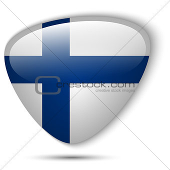 Finland Flag Glossy Button