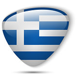 Greece Flag Glossy Button