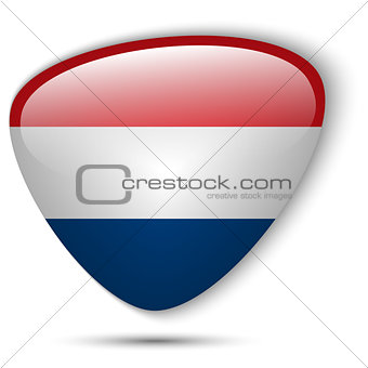 Netherlands Flag Glossy Button
