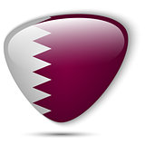 Qatar Flag Glossy Button