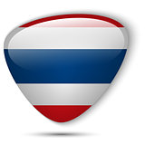 Thailand Flag Glossy Button