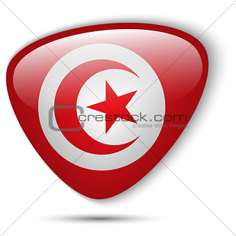 Tunisia Flag Glossy Button