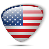 USA Flag Glossy Button