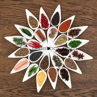 Herb and Spice Wheel