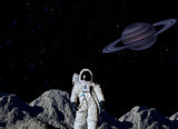 Astronaut on lunar surface