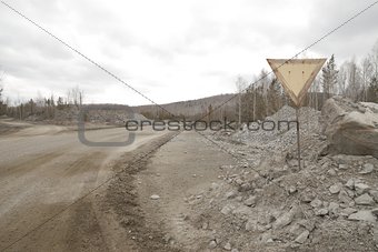 road in quarry