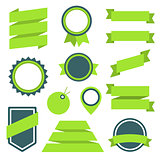 Vector Stickers and Badges Set 11. Flat Style.