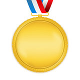 Golden Medal with Ribbon