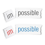 The Word Impossible Changed to Possible