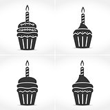 Birthday Cupcakes with Candles
