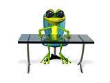 Frog at the table