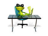 Frog at the table