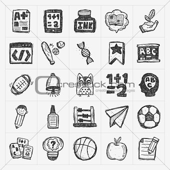 doodle back to school icons