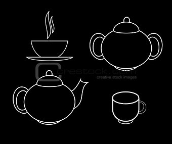 Tea Icons Vector Illustration