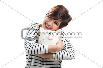 Woman with a piggybank