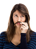Woman with moustache