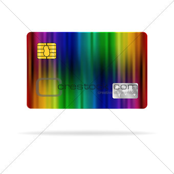 Colorful plastic card abstract design